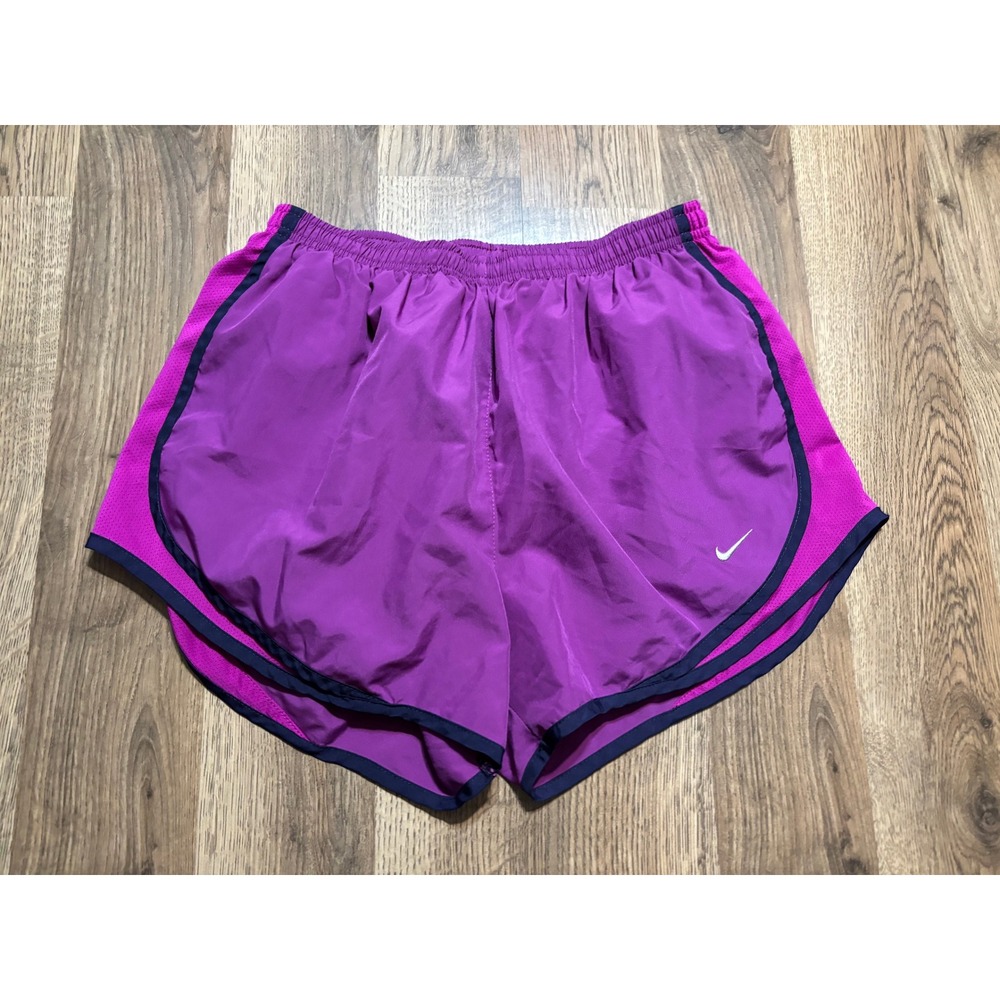 Nike Tempo Shorts Women Size M Purple Running Shorts Dri-FIT Mesh Trim